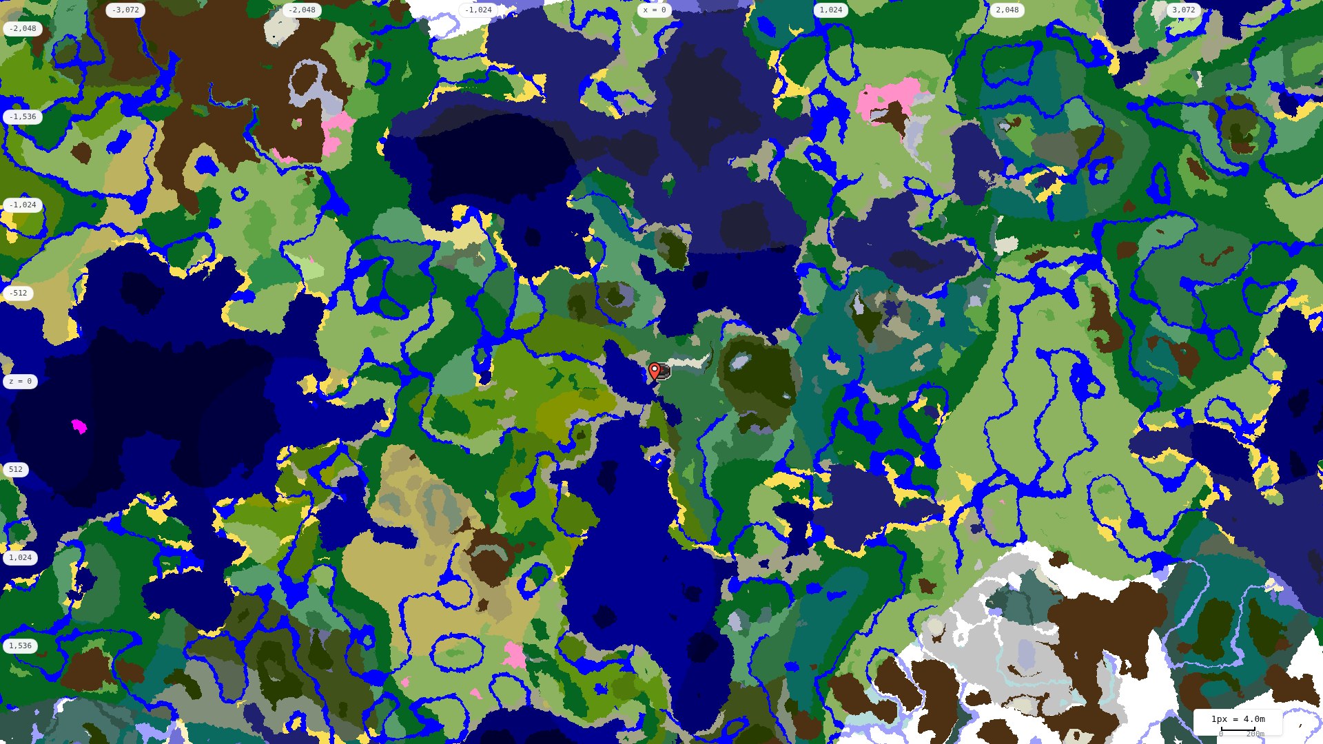 Top-down biome map at 4 m per pixel