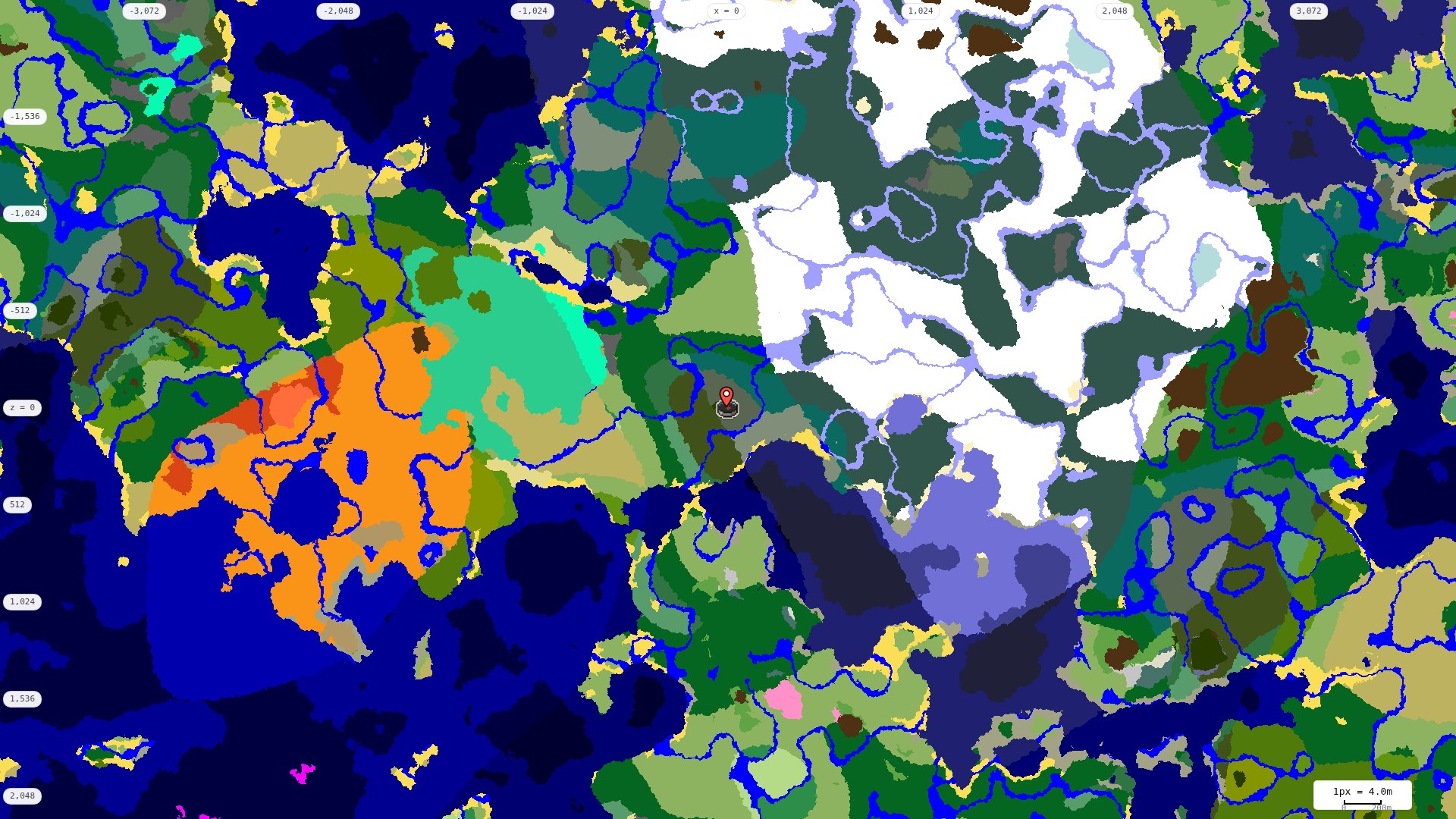 Top-down biome map at 4 m per pixel