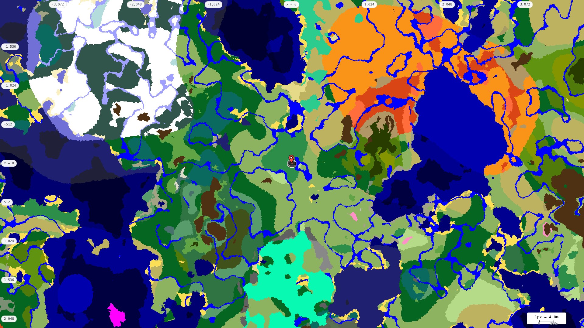 Top-down biome map at 4 m per pixel