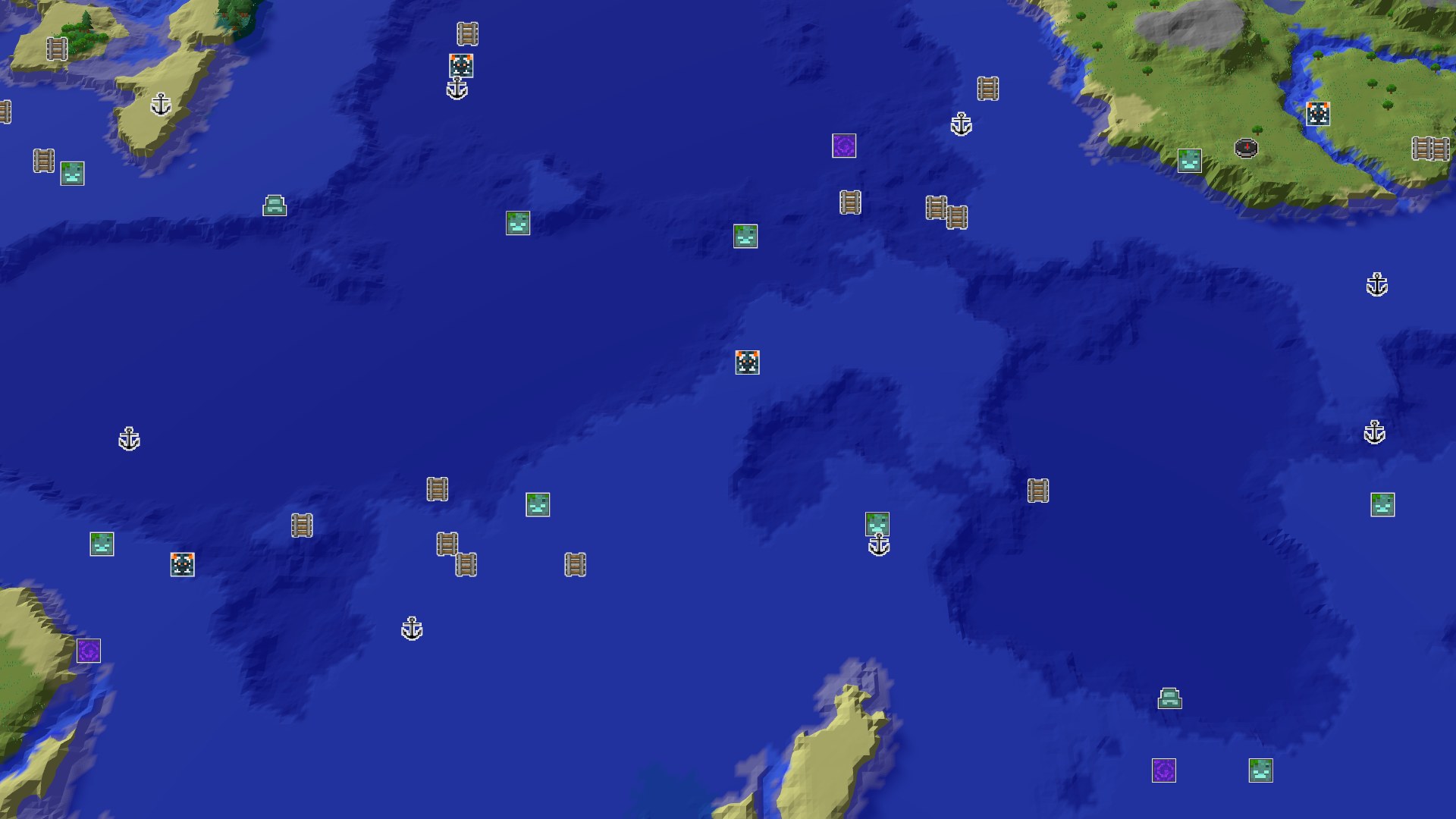Aerial Minecraft seed map — A Modest Start with Quick Access to Coastal Finds