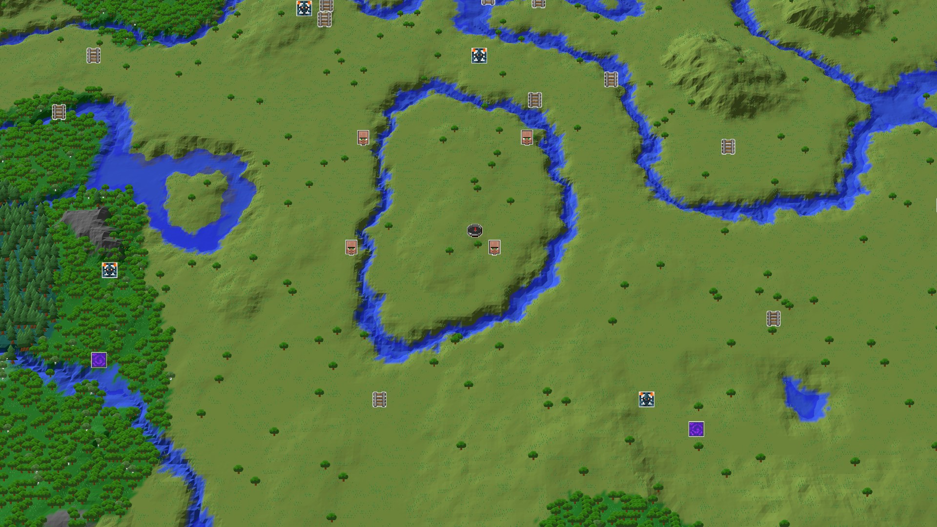 Aerial Minecraft seed map — A Quick Start with Nearby Amethyst and Village
