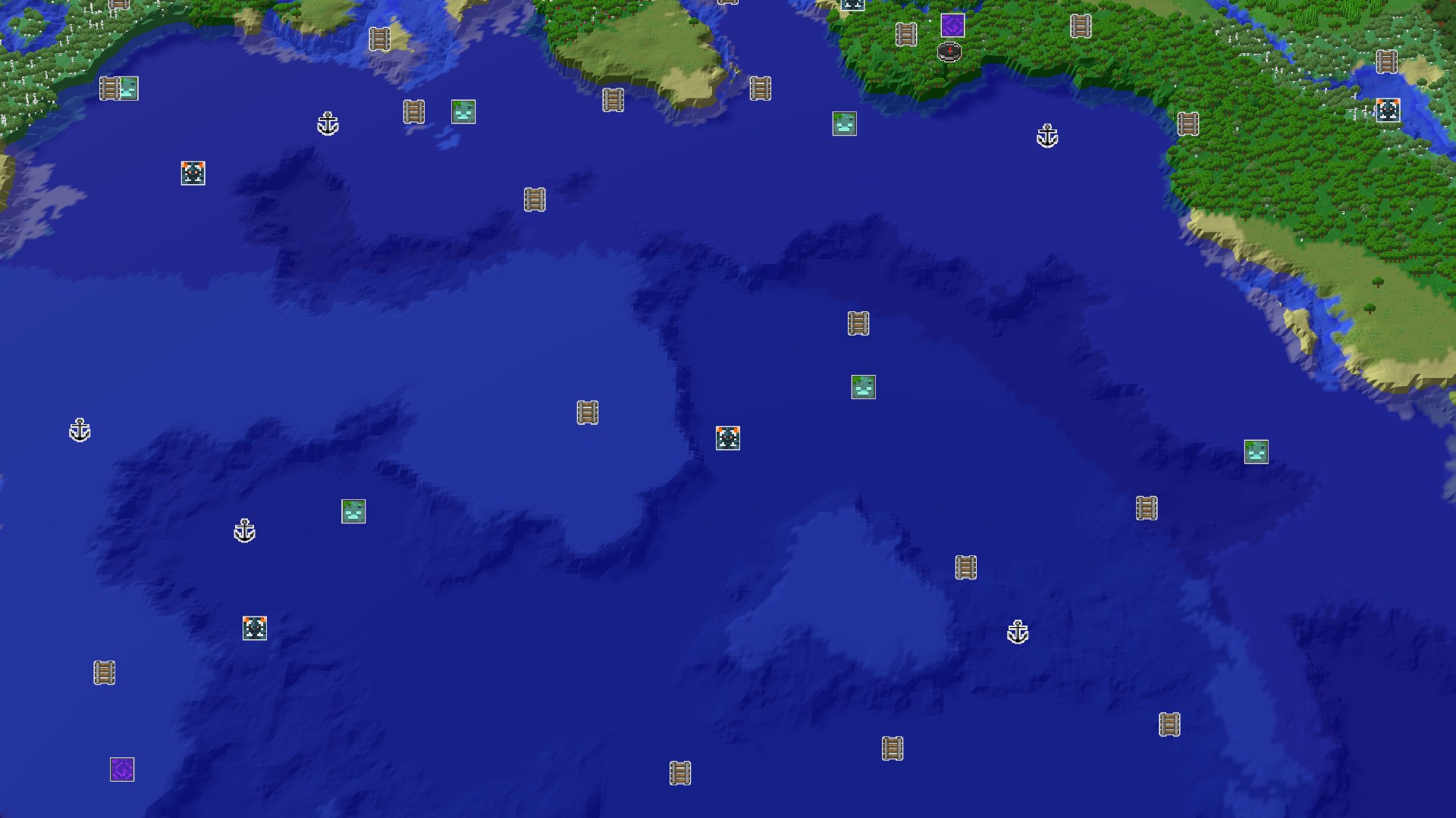 Aerial Minecraft seed map — A Quick Start to Loot in a Forested World