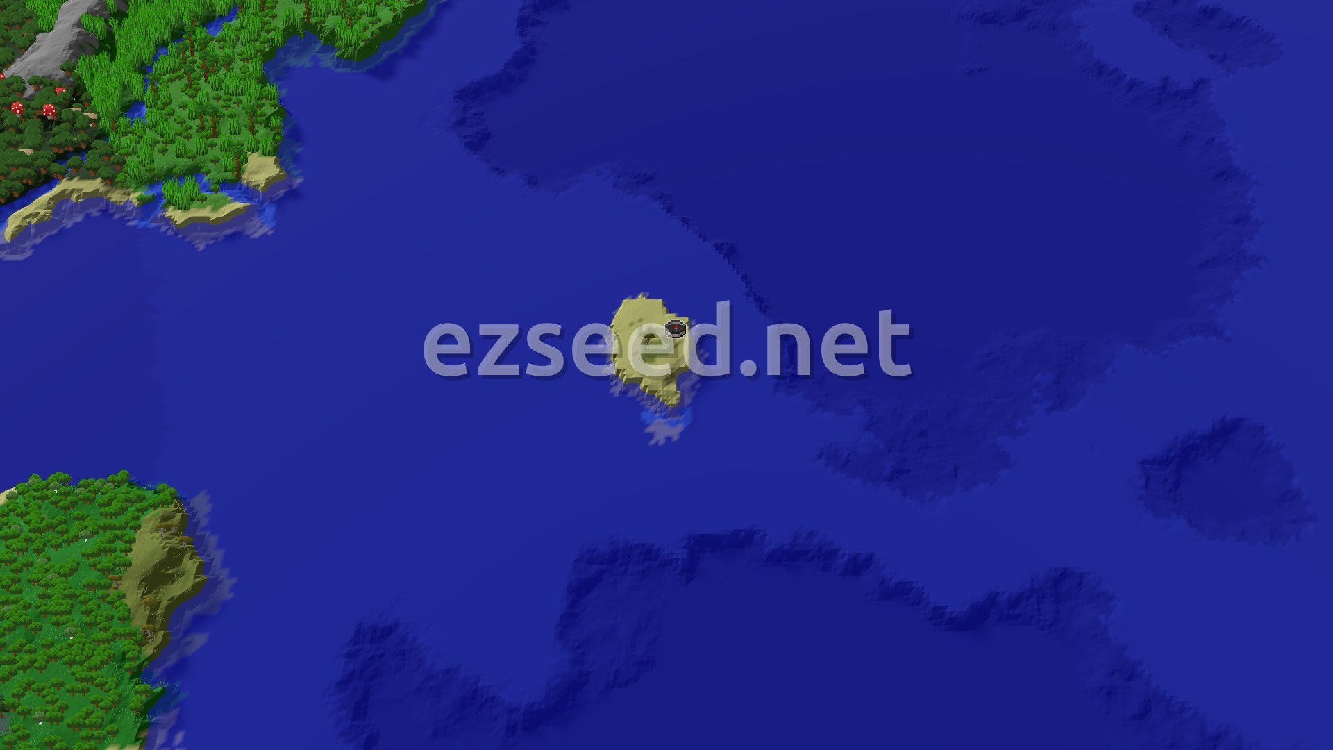 Aerial Minecraft seed map — Savanna Spawn with Shipwreck and Jungle Access