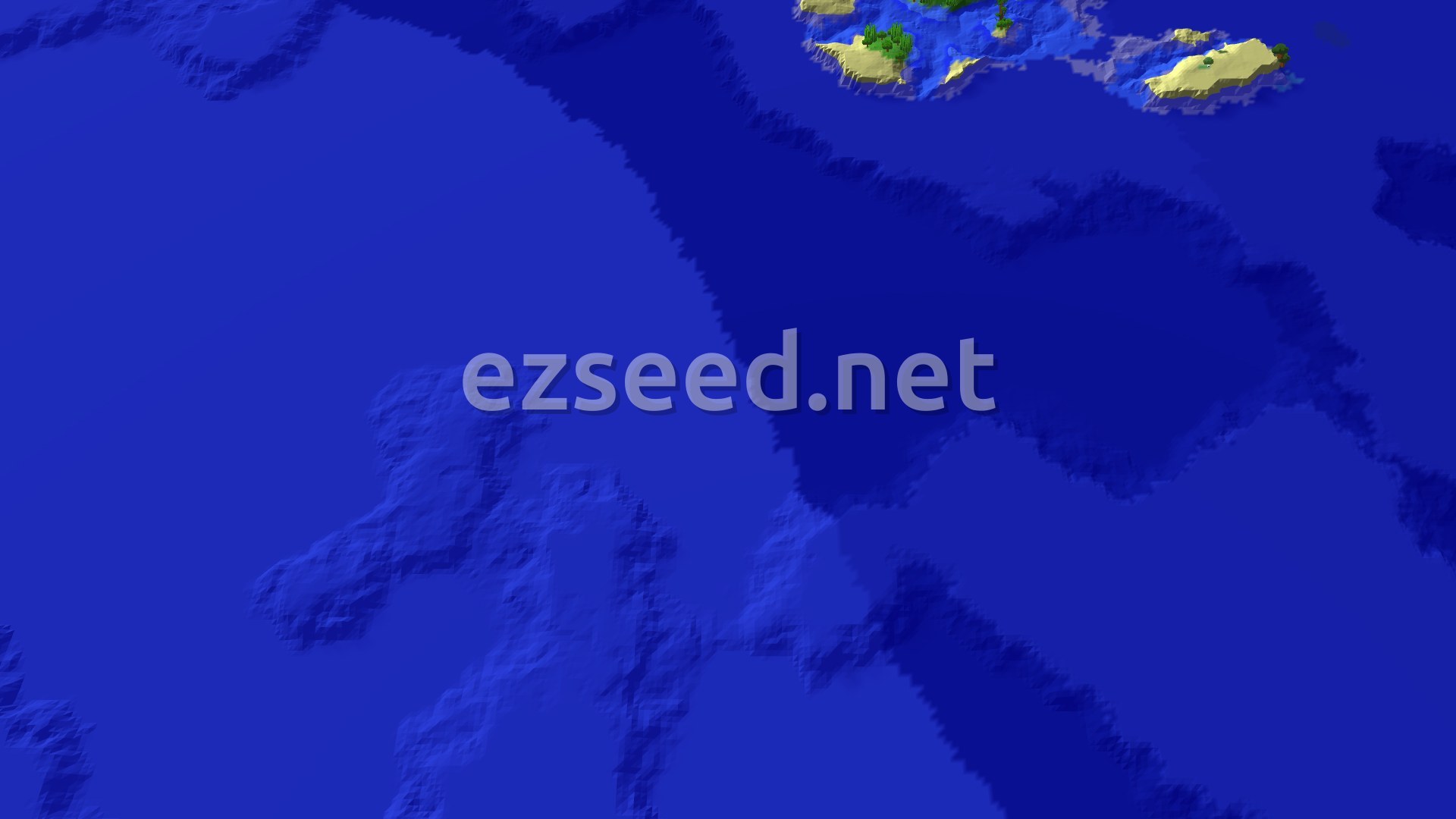 Aerial Minecraft seed map — Ocean Exploration Start with a Nearby Trial Chambers