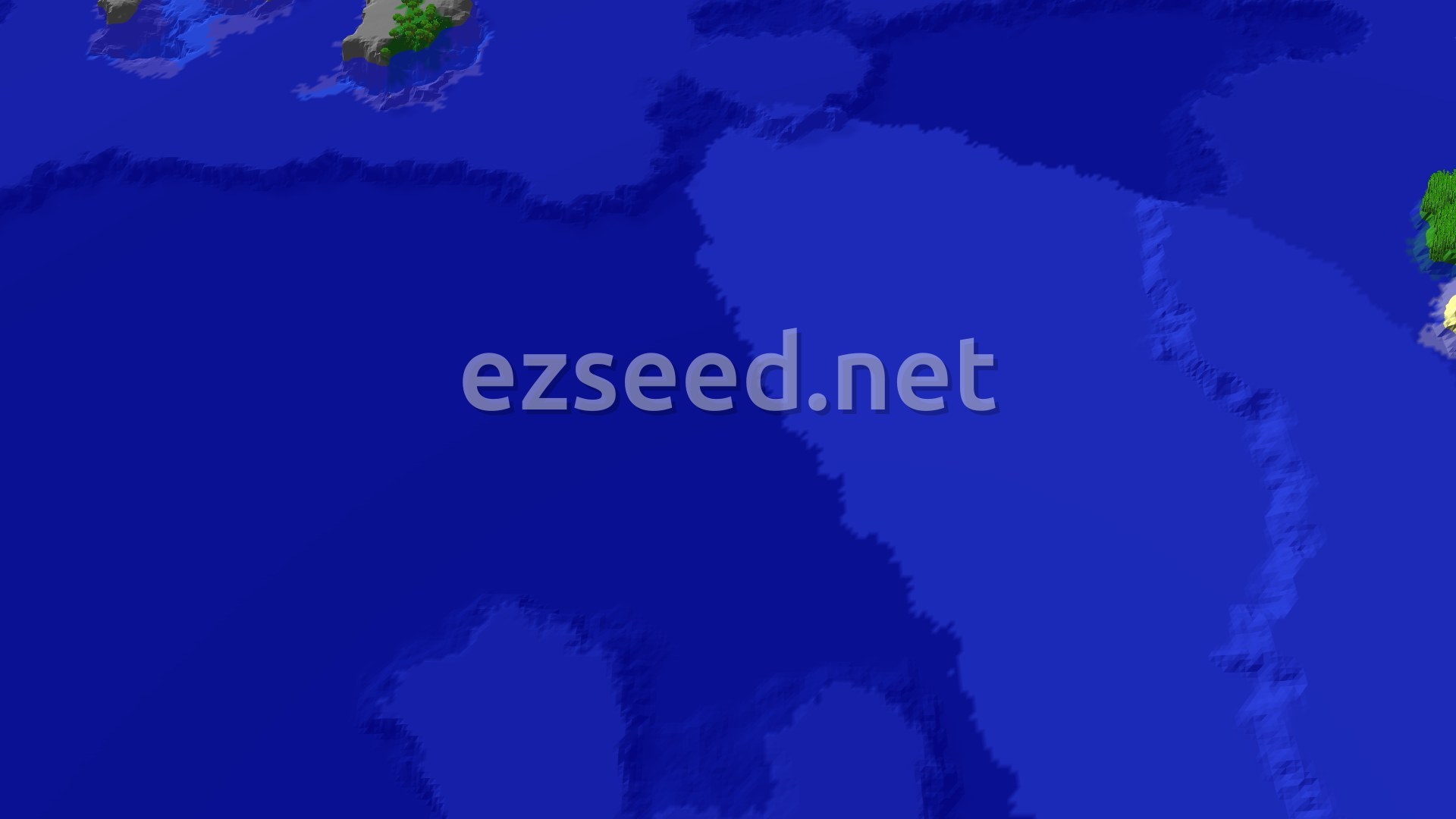 Aerial Minecraft seed map — Savanna Spawn with Quick Access to Desert and Ocean