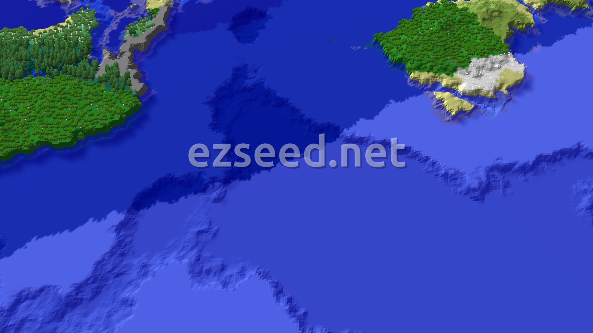 Aerial Minecraft seed map — Spawn in Snowy Taiga with a Shipwreck Nearby