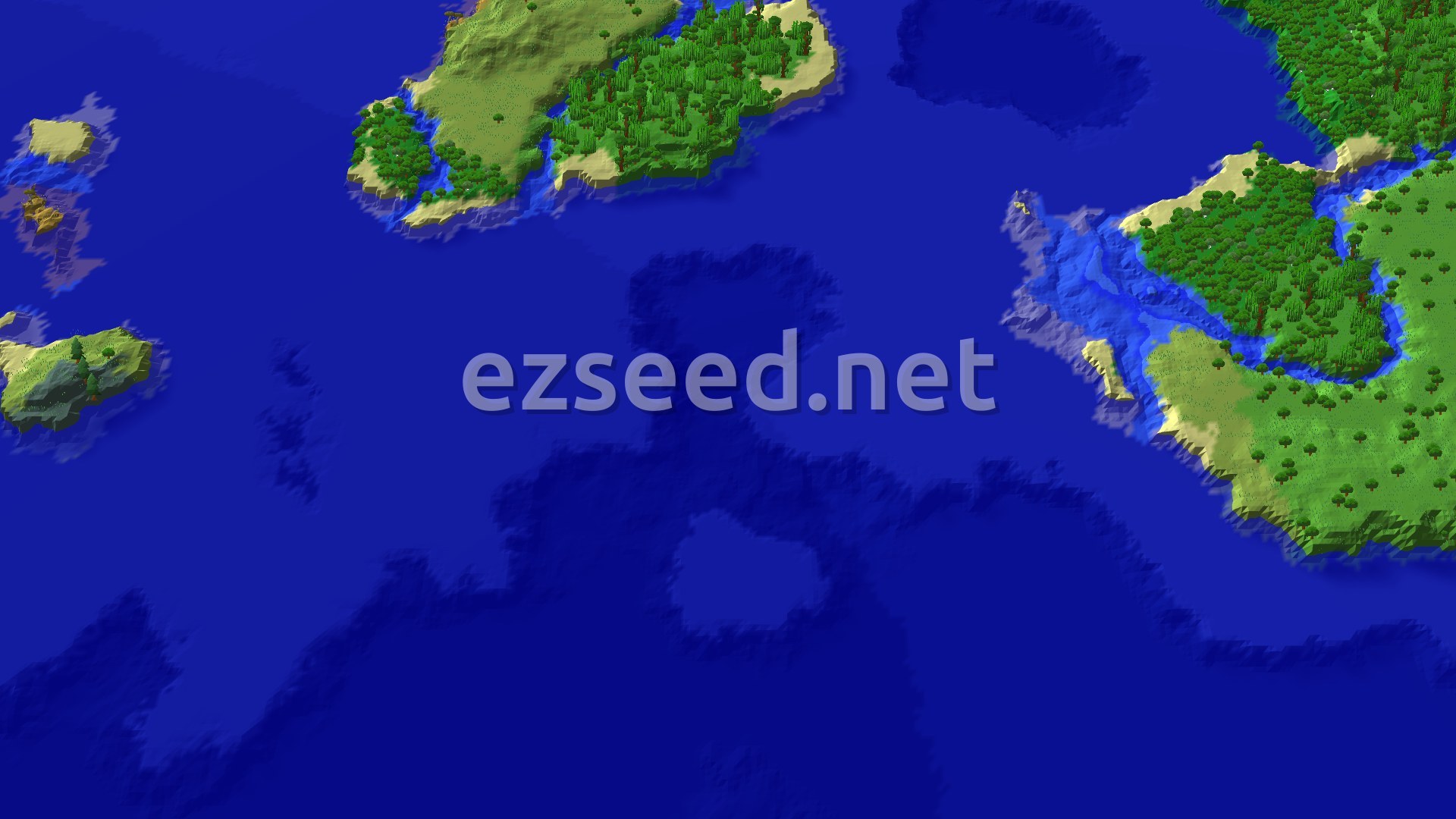 Aerial Minecraft seed map — A Jungle Spawn with Nearby Ocean Adventures