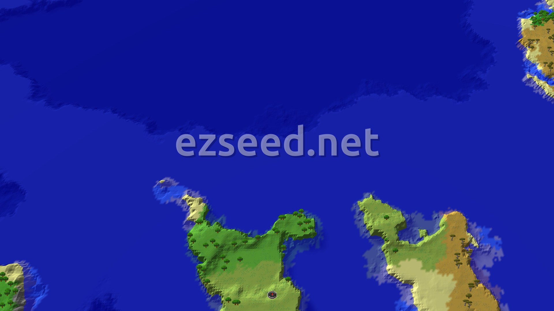 Aerial Minecraft seed map — Spawn Near a Sparse Jungle and Trial Chambers