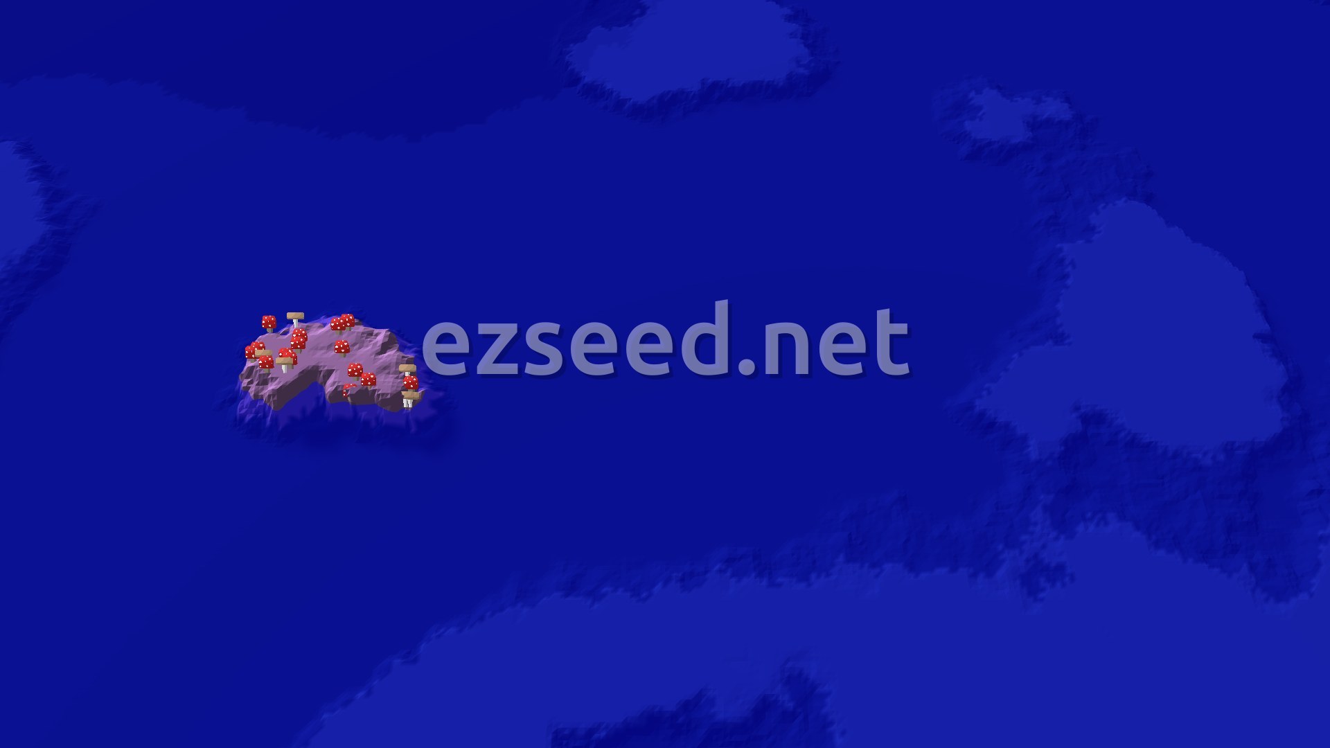 Aerial Minecraft seed map — Mushroom Fields and Trial Chambers Near Spawn