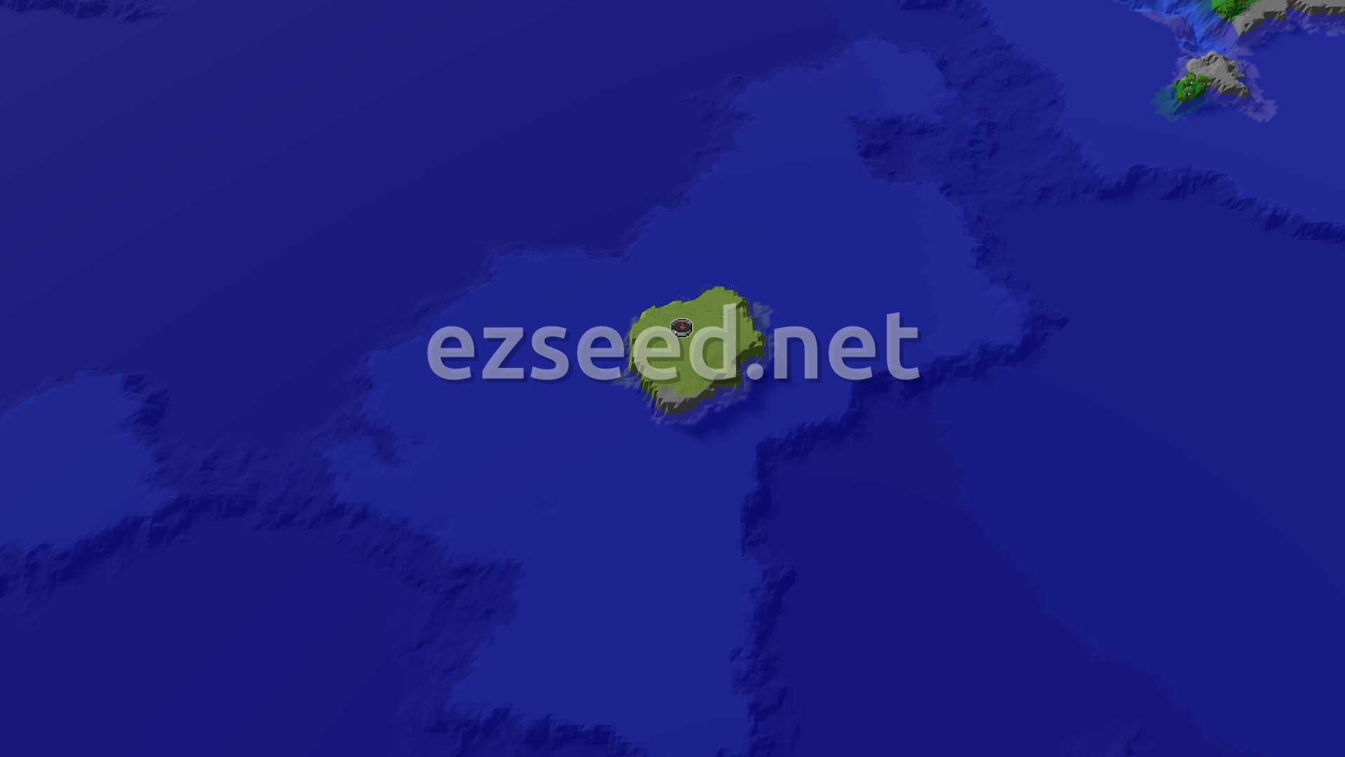Aerial Minecraft seed map — Ocean Explorer's Dream: Deep Oceans and Coastal Starts