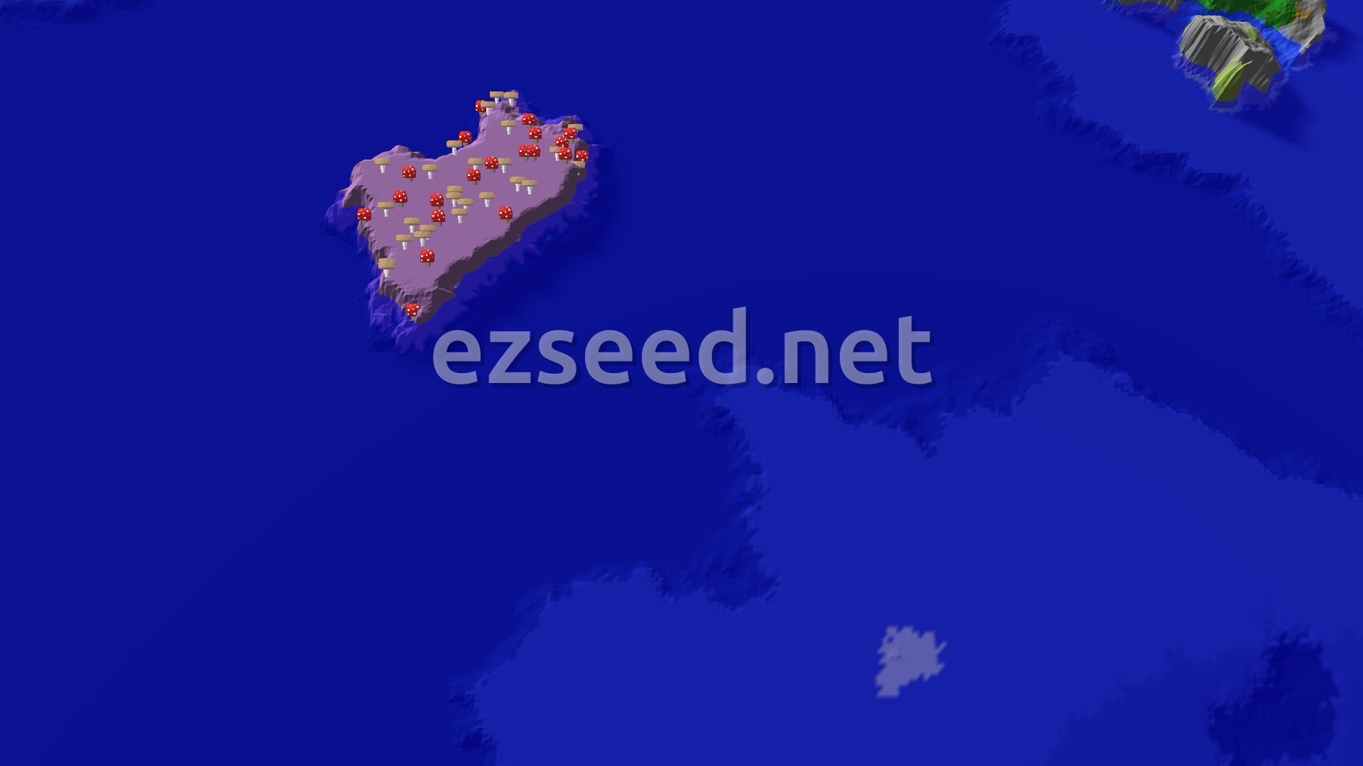 Aerial Minecraft seed map — Woodland Mansion and Jungle Start