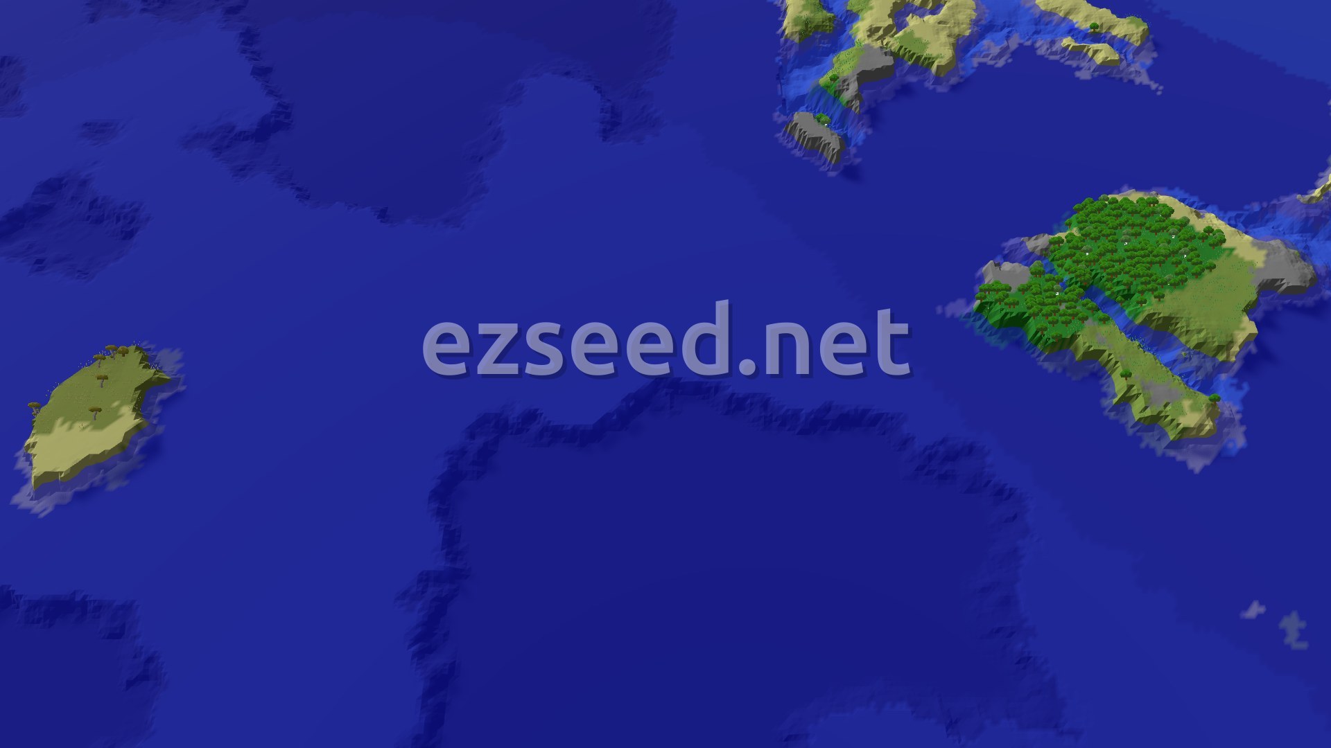 Aerial Minecraft seed map — A Modest Start with Hidden Underground Riches