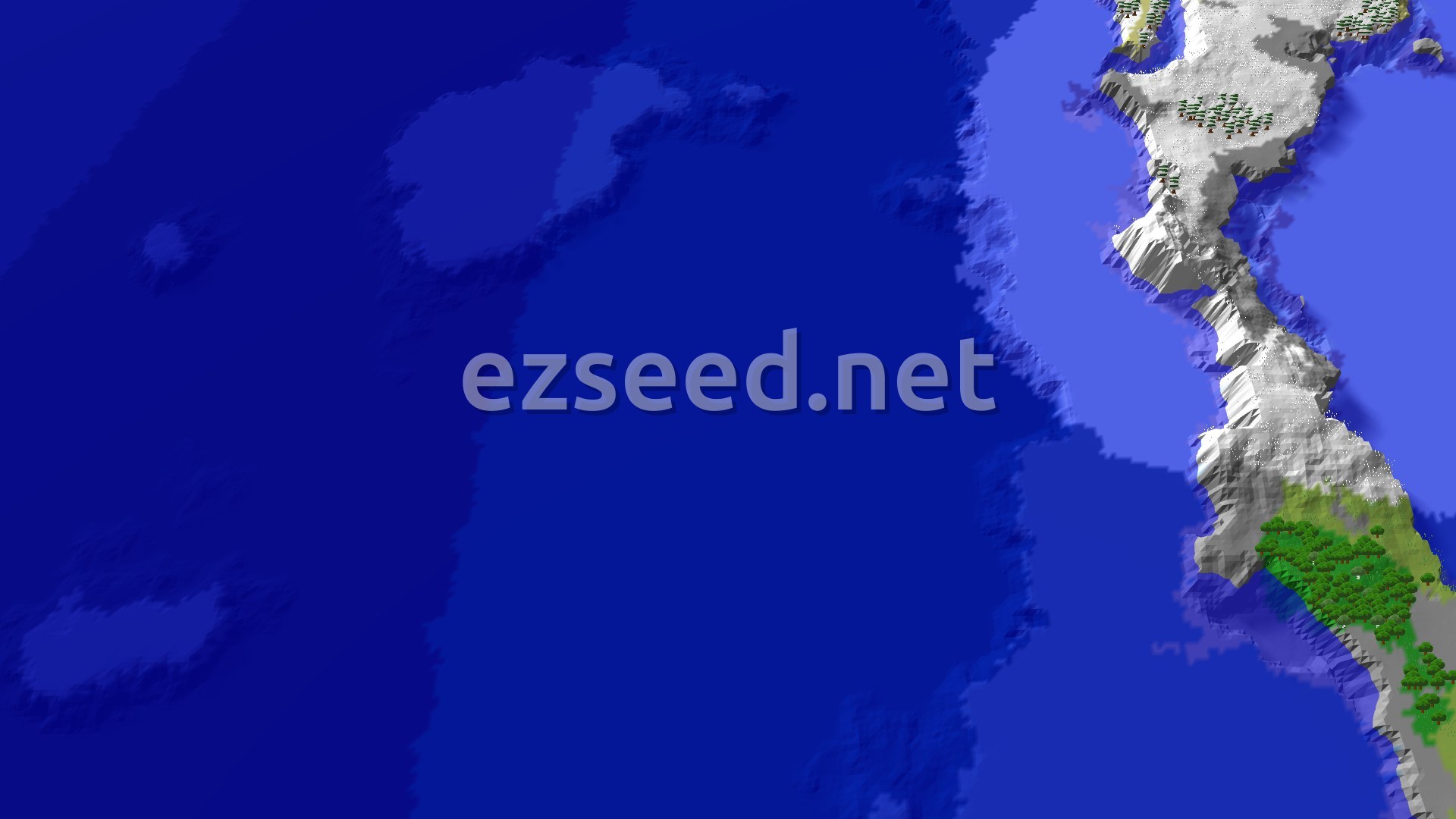 Aerial Minecraft seed map — Ocean and Plains Start with Nearby Trial Chambers