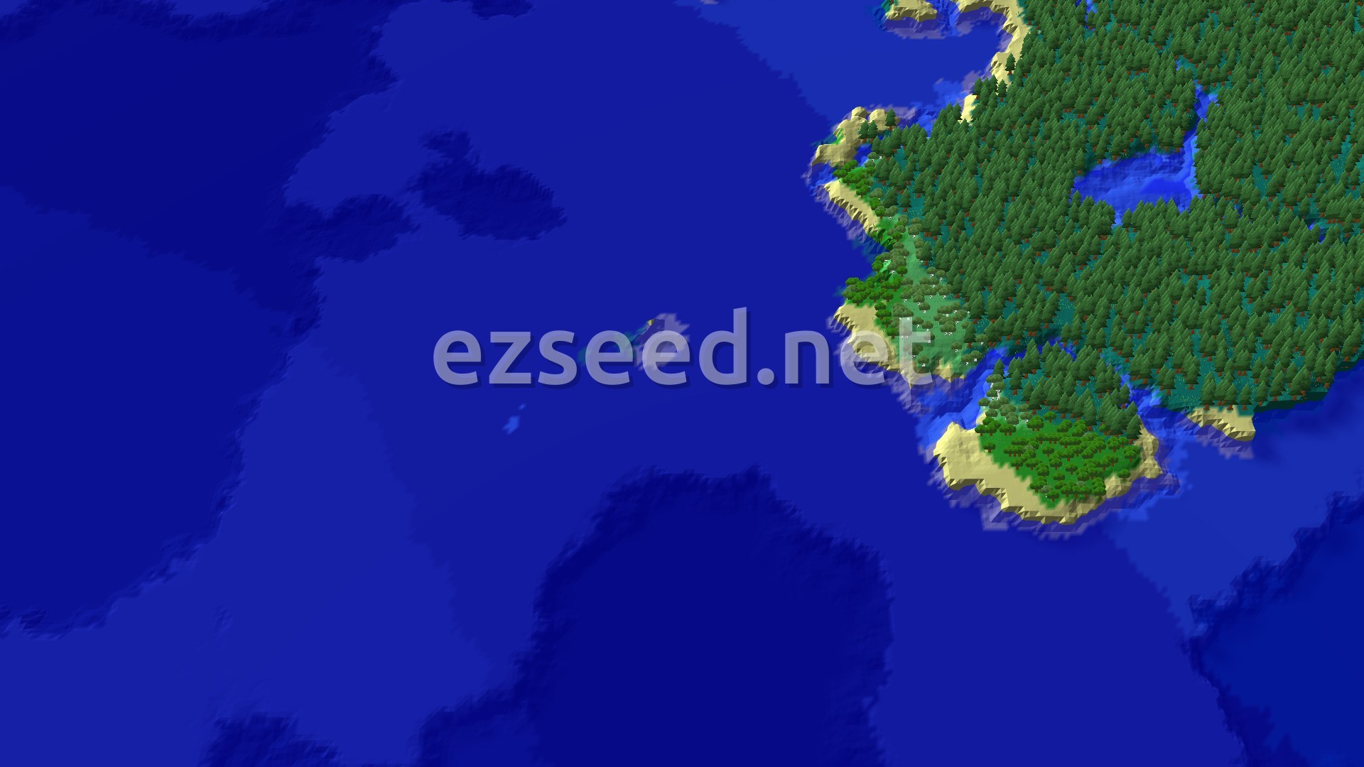 Aerial Minecraft seed map — Taiga Spawn with Nearby Trial Chambers