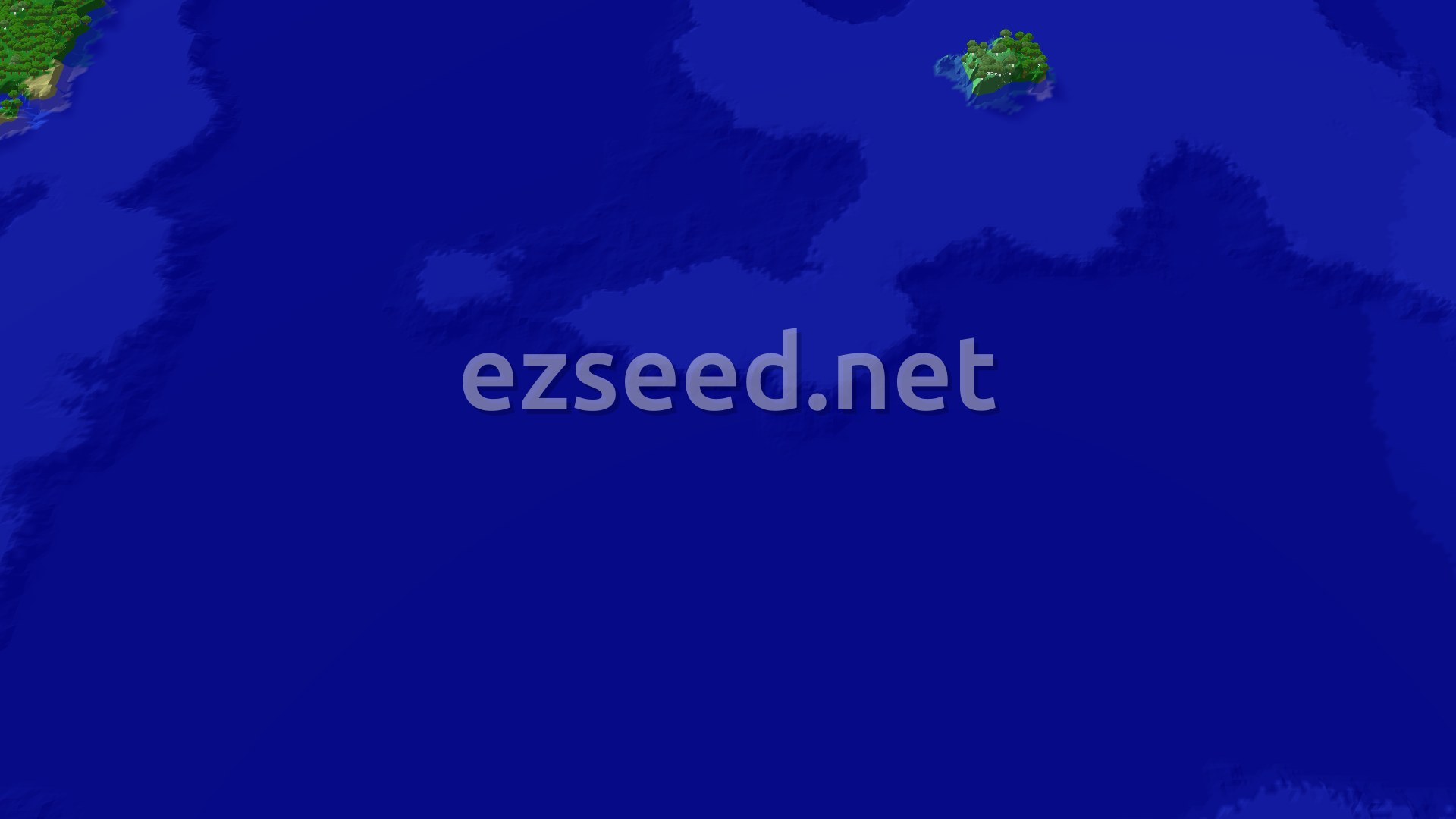Aerial Minecraft seed map — Ocean Exploration to a Far-Off Mansion