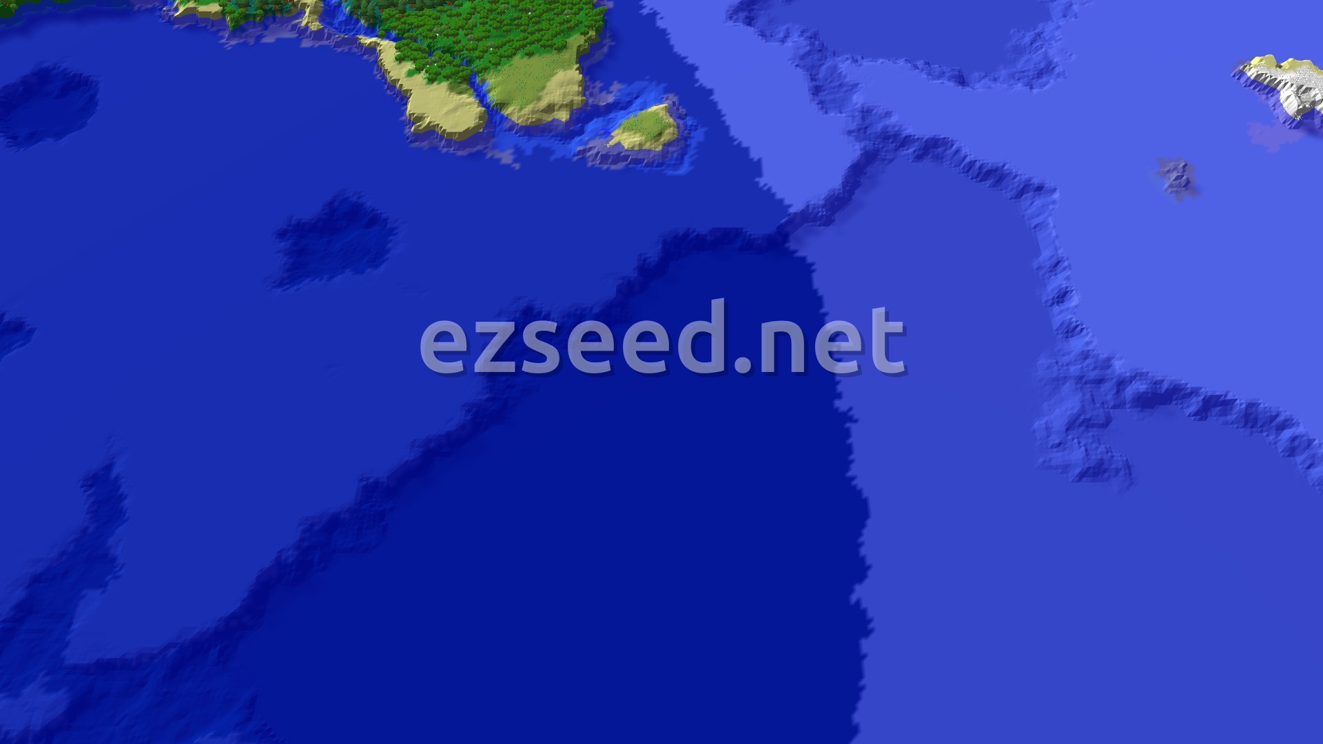 Aerial Minecraft seed map — Plains Spawn Near Flower Forest and Village