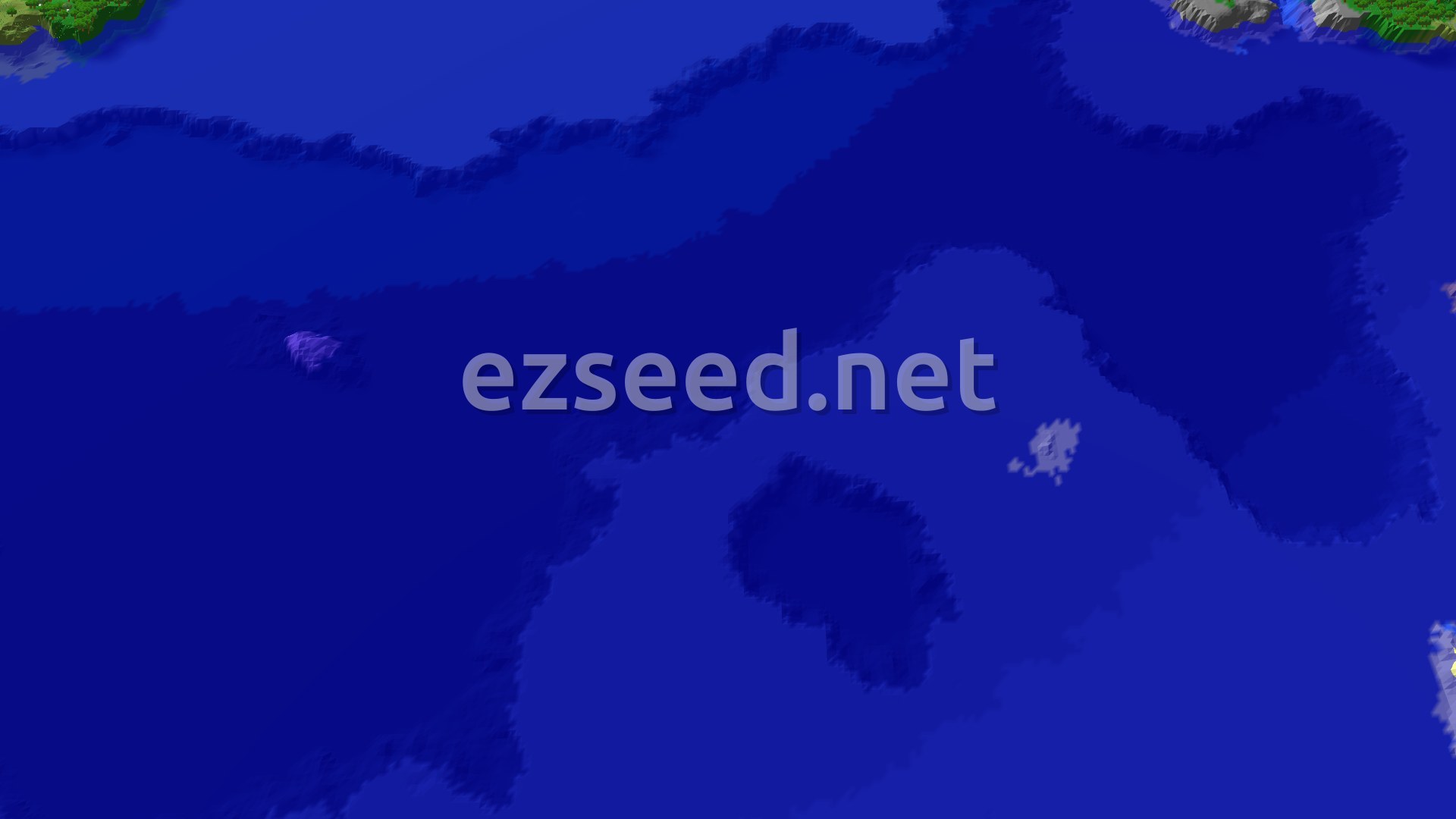 Aerial Minecraft seed map — Forest Spawn with Close Mineshaft and Trial Chambers