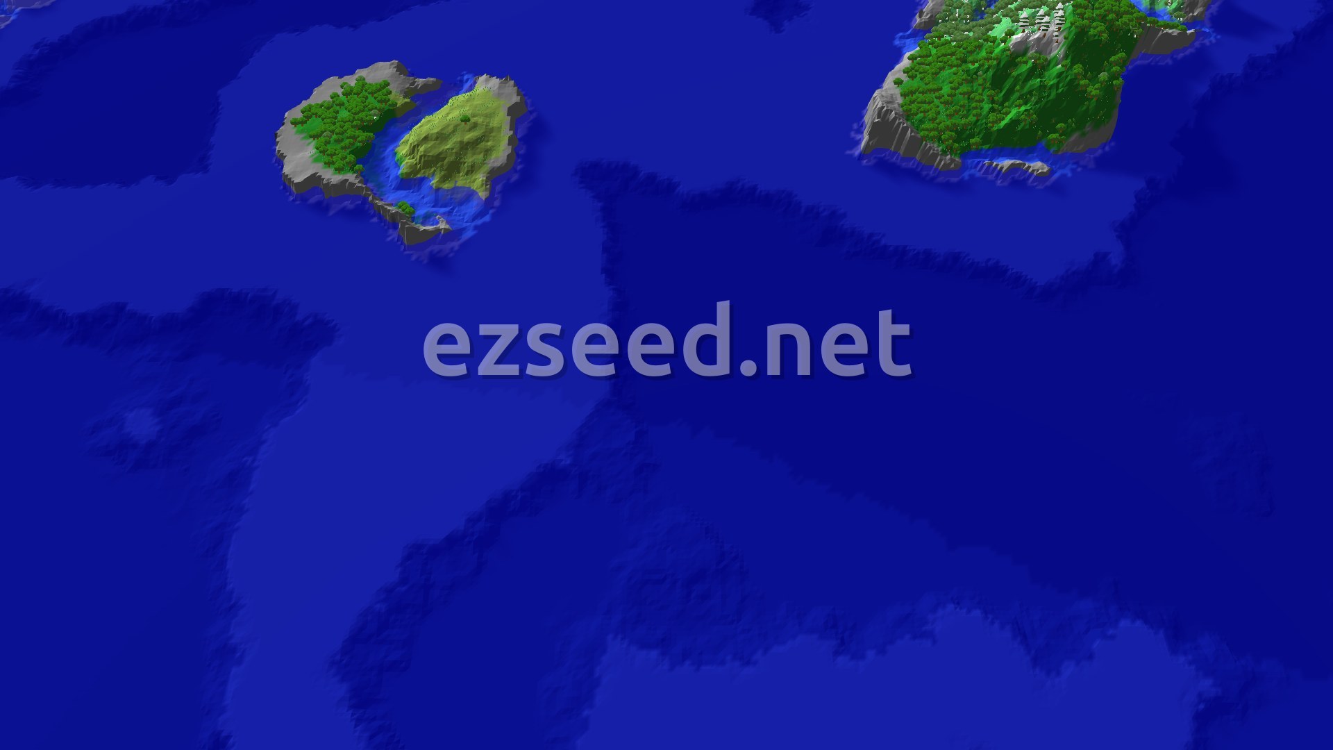Aerial Minecraft seed map — Dark Forest Spawn with a Mansion Not Far From You
