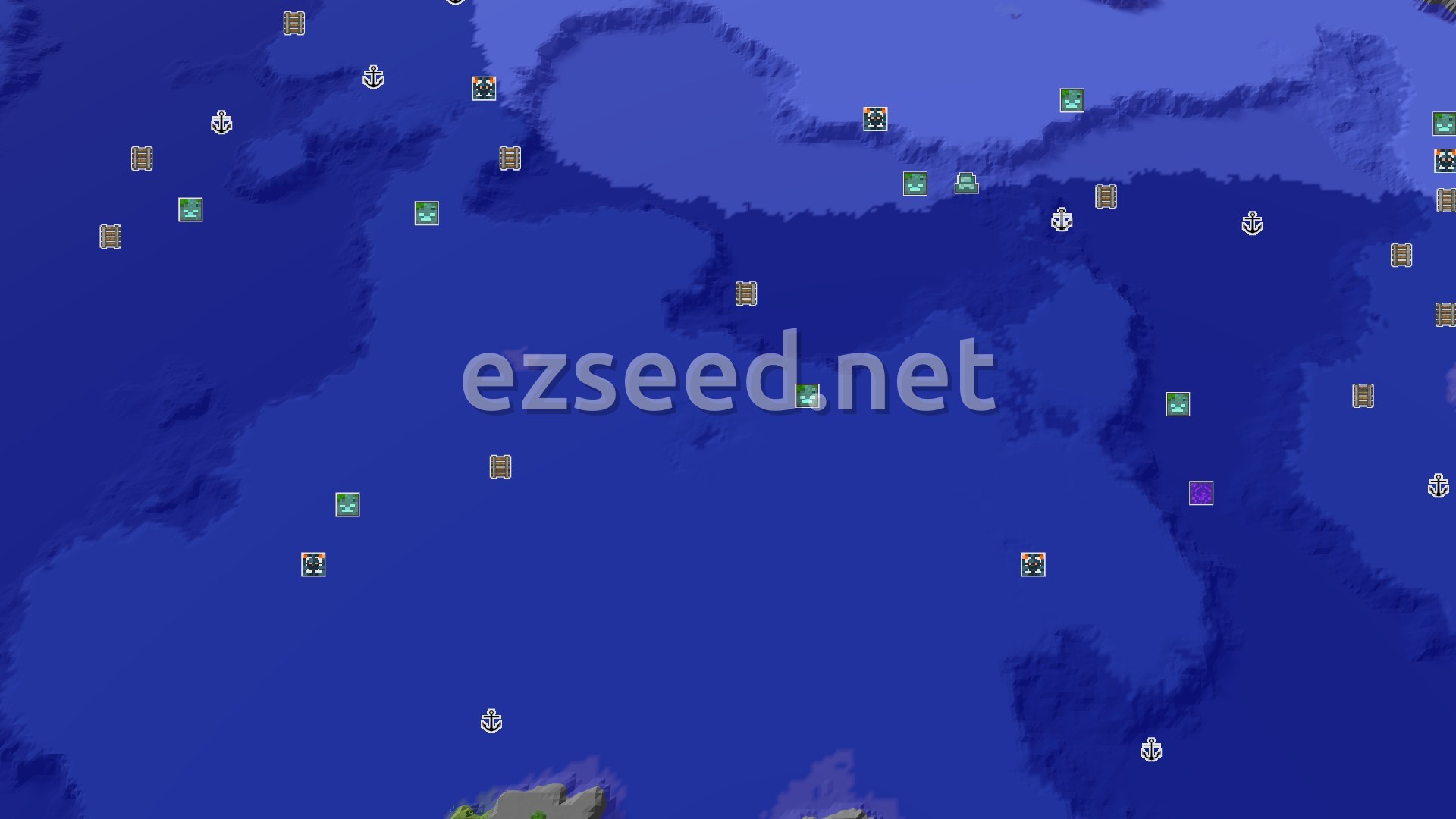 Aerial Minecraft seed map — A Modest Start, Coastal Exploration Ahead