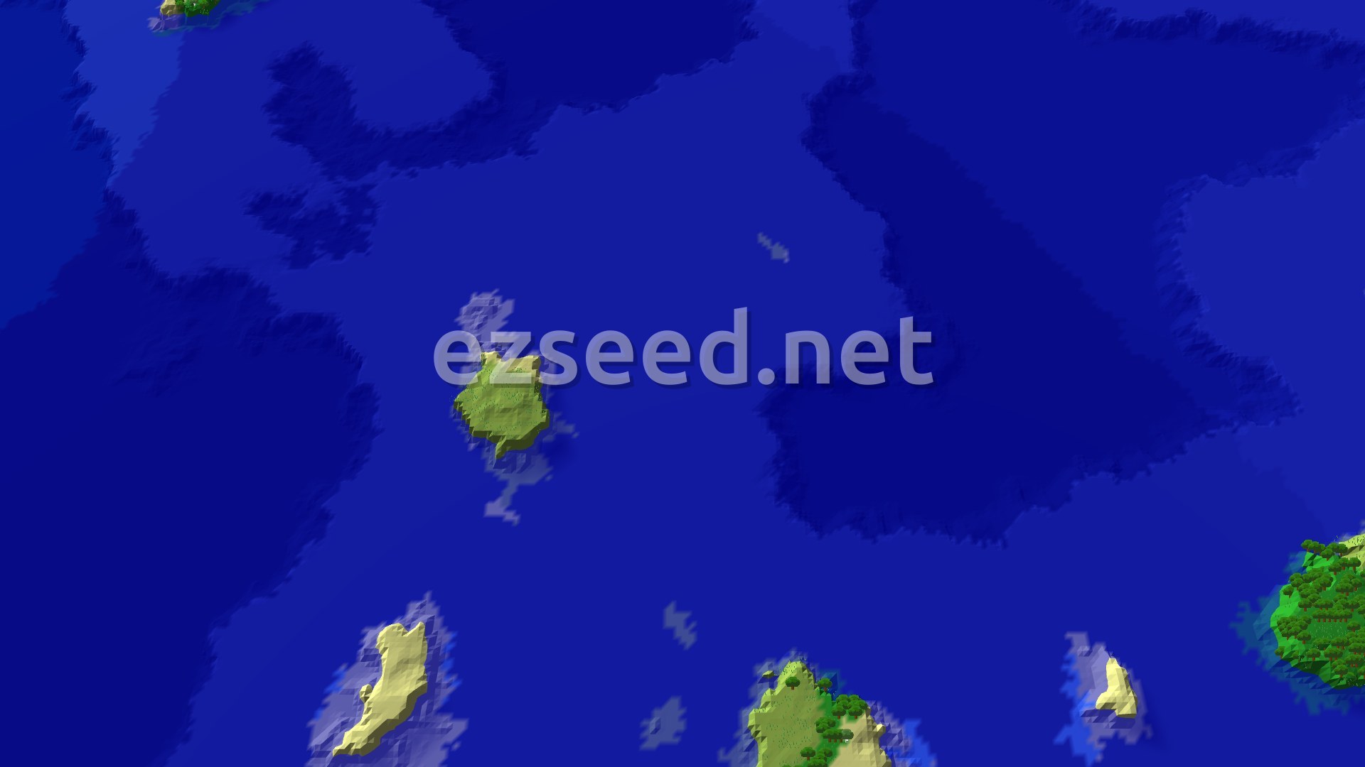 Aerial Minecraft seed map — Spawn in Sparse Jungle with Trial Chambers nearby
