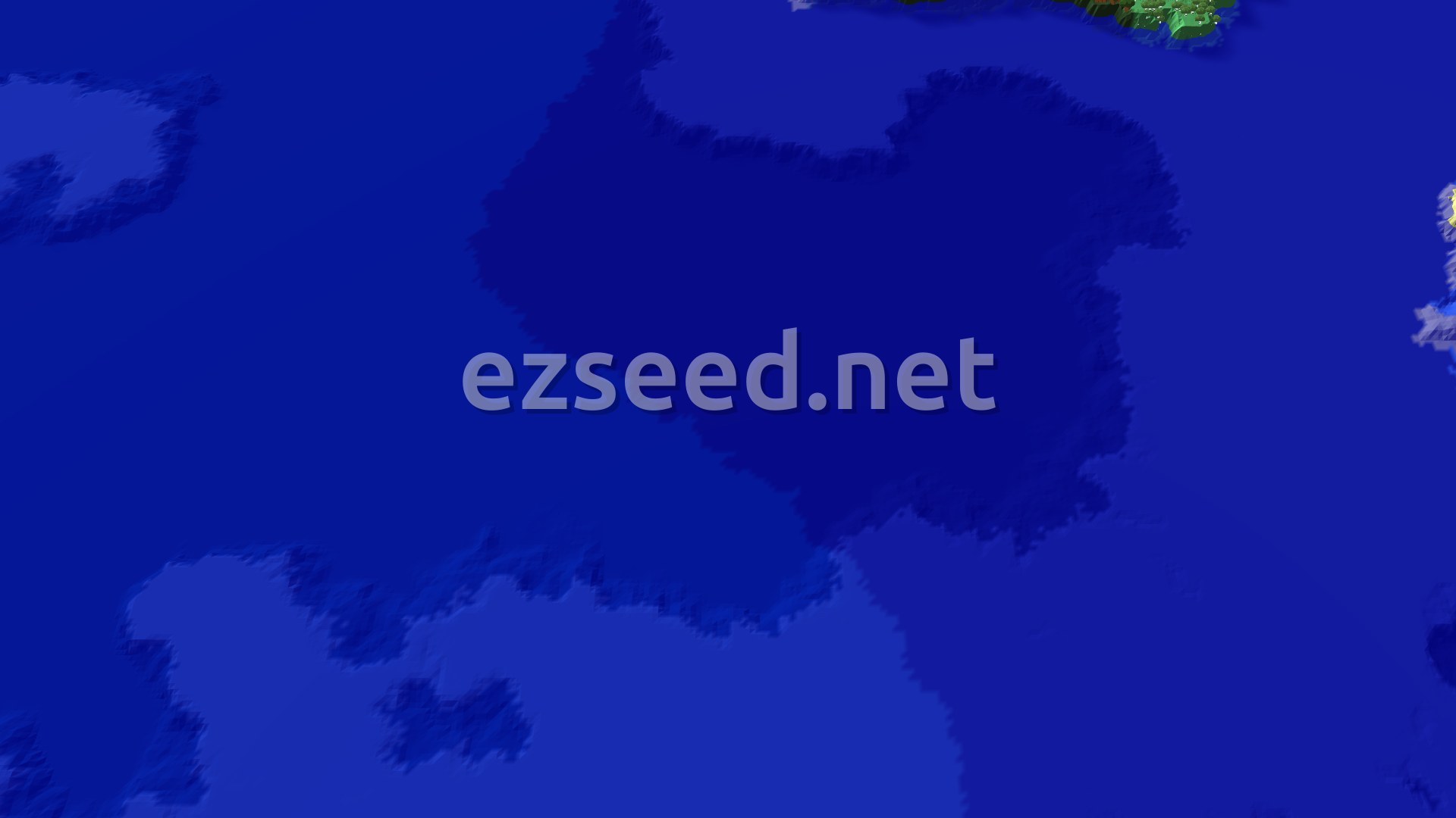 Aerial Minecraft seed map — Forest Spawn with Nearby Village and Trial Chambers