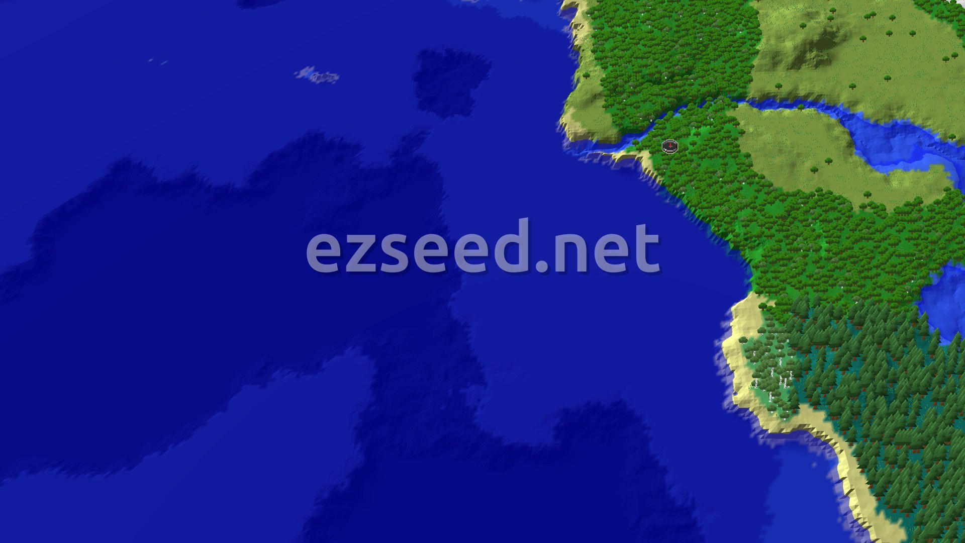 Aerial Minecraft seed map — Trial Chambers Near Forest Spawn