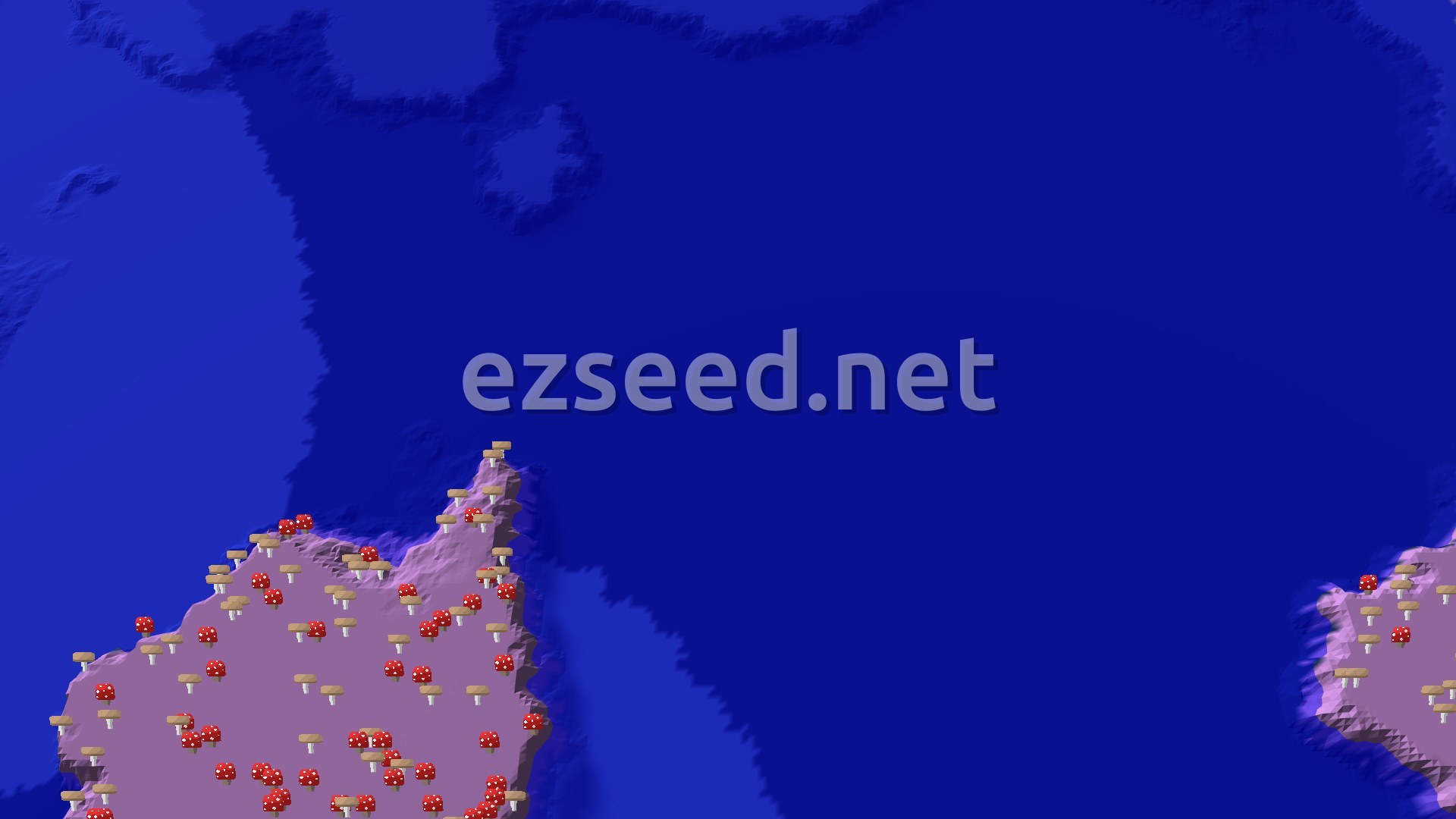 Aerial Minecraft seed map — Bamboo Jungle Beside an Ocean