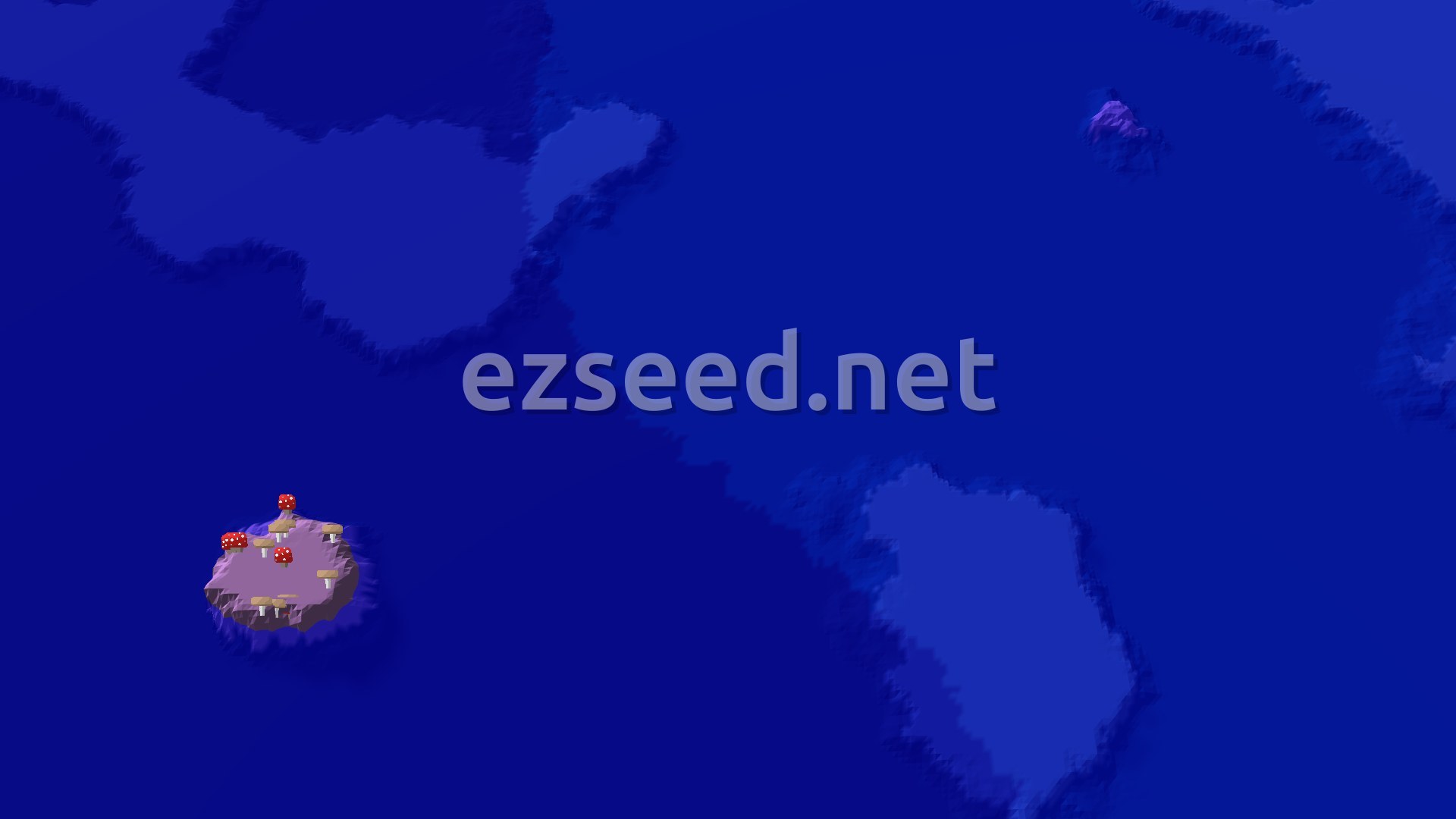 Aerial Minecraft seed map — Jungle Temple and Buried Treasure at a Mangrove Coast