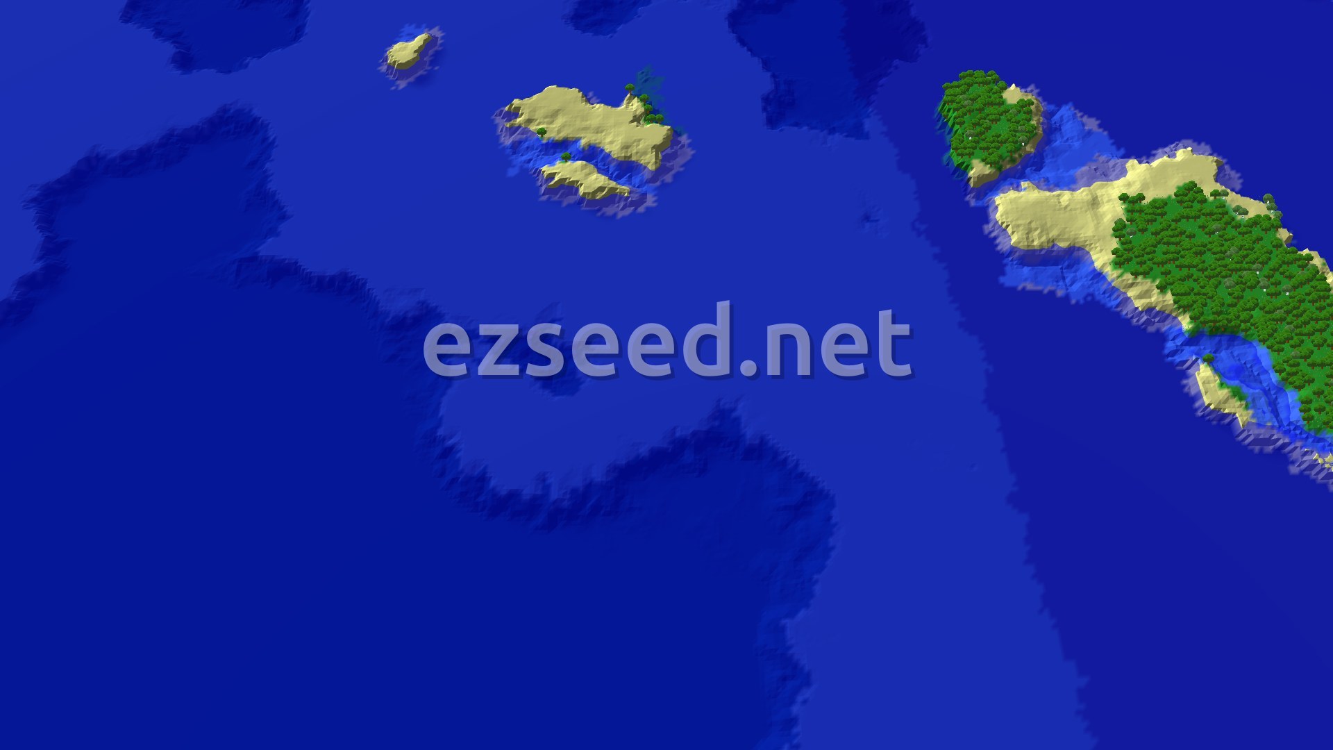 A small island covered in green trees and some sandy beaches, surrounded by blue ocean water.